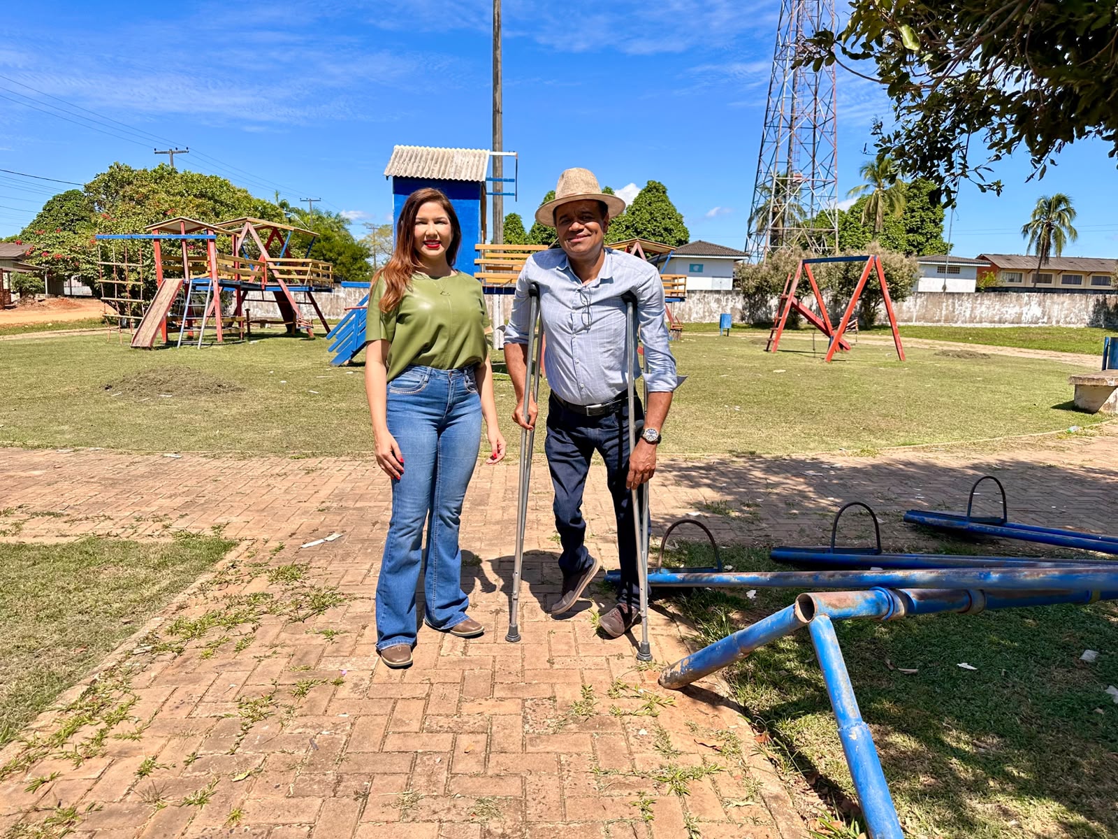 Deputada Federal Cristiane Lopes garante revitalização da Praça de Nova Londrina em Ji-Paraná